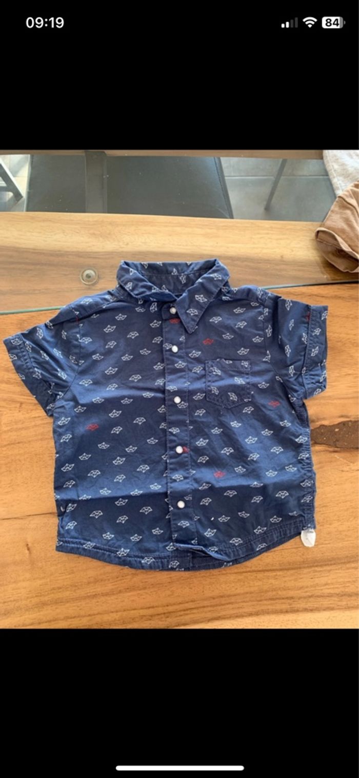 Lot tee shirts chemise  6 mois - photo numéro 4