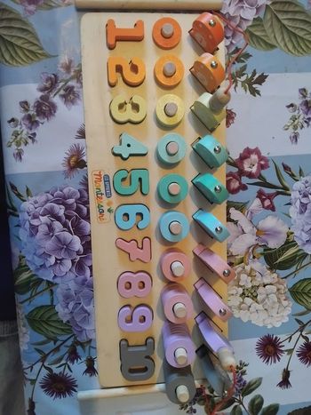 Jeu en bois la pêche aux chiffres