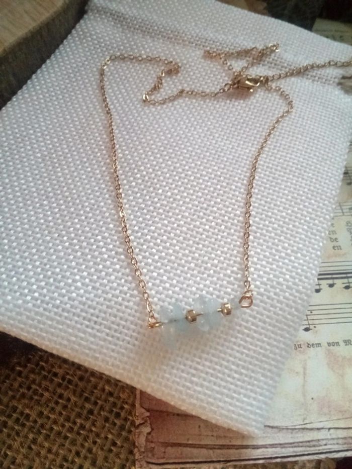 Collier en pierres aigue-marine - photo numéro 6