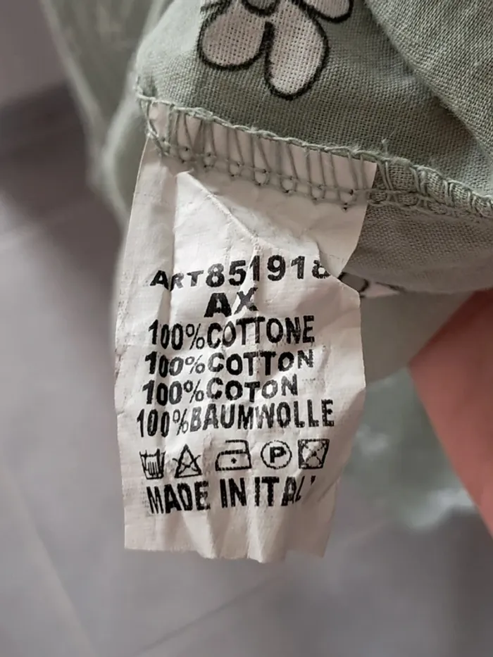 Blouse neuve verte en gaze de coton - photo numéro 5