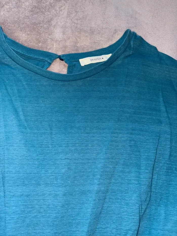 Combi short femme taille S Sessùn bleu turquoise en très bon état - photo numéro 3