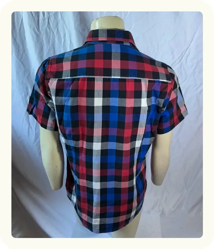 Chemise manches courtes carreaux Homme Hugo Boss Taille L - photo numéro 3