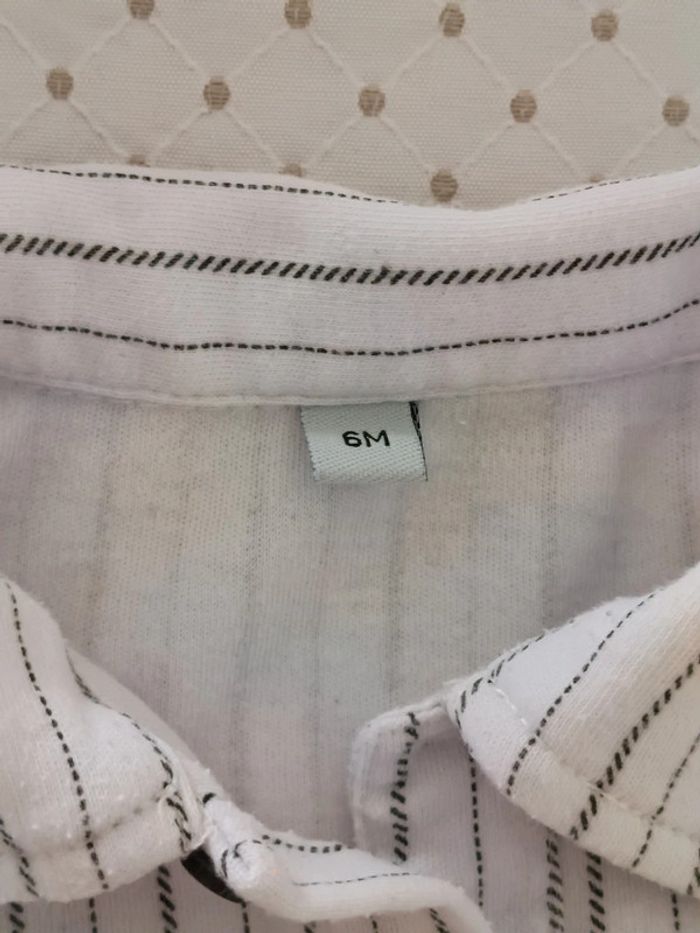 Chemise coton bebe garçon 6mois - photo numéro 3
