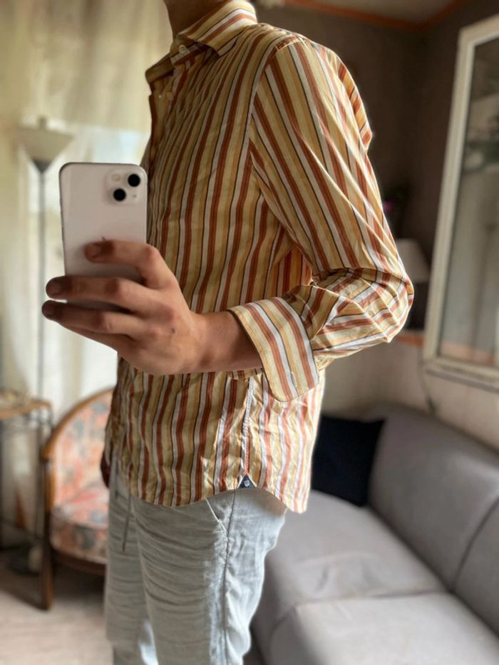 Chemise gant à rayures grunge vintage chic old money tendance élégant - photo numéro 2
