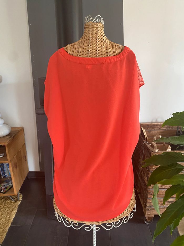 Tee shirt Molly Bracken manche courte corail coupe oversize taille M - photo numéro 8