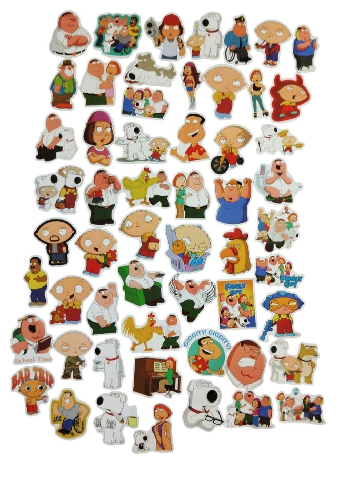 Set 60 stickers autocollants Family Guy