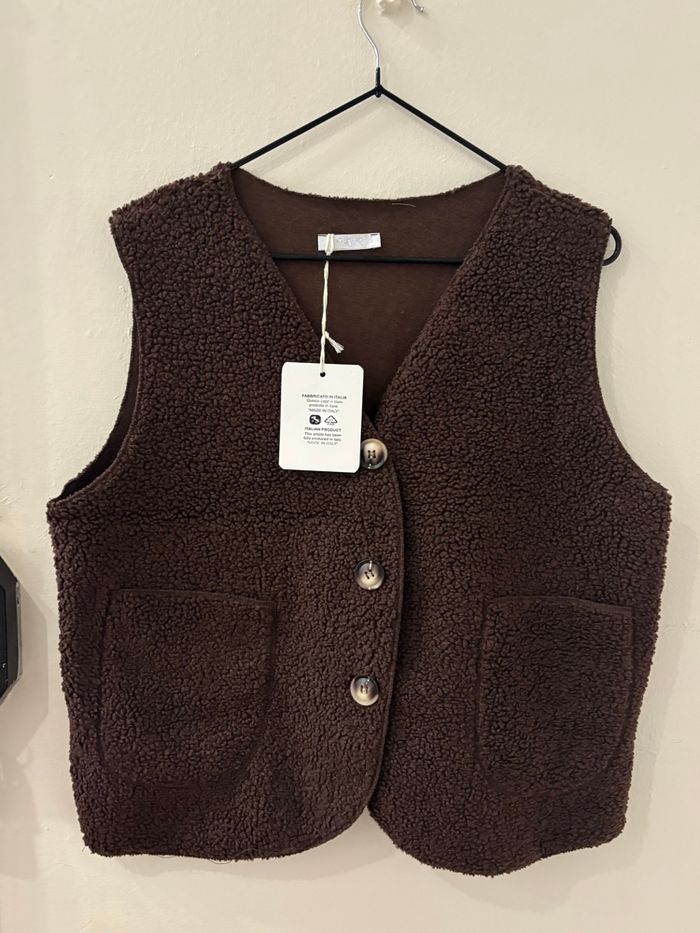 Gilet sans manches marron
