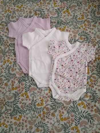 Lot 3 body naissance manches courtes