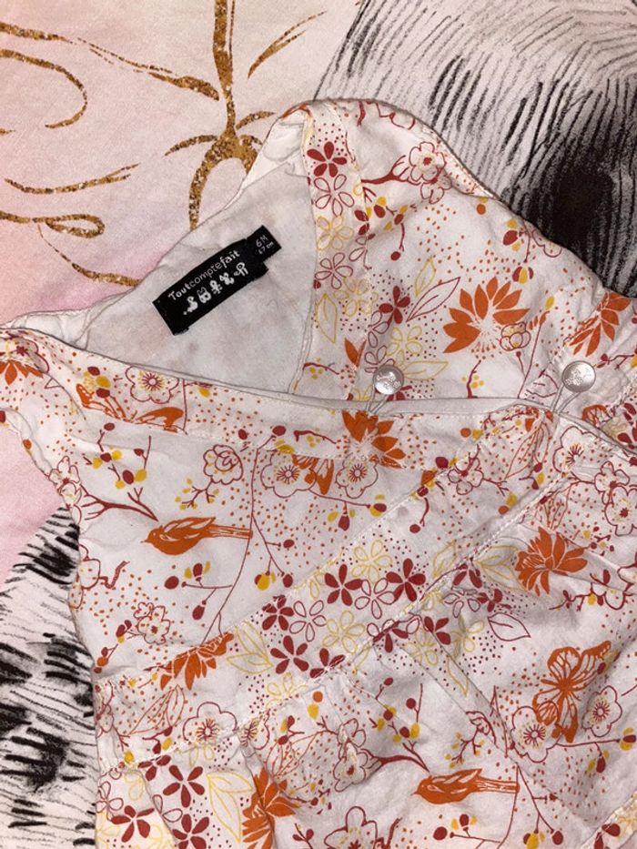 Ensemble haut, short et petit gilet, taille 6 mois, marque Obaïbi. - photo numéro 3