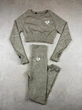 Ensemble Women's Best Seamless Set - Sports T-shirt + Leggings Gym Outfit | beige - S | Women #
