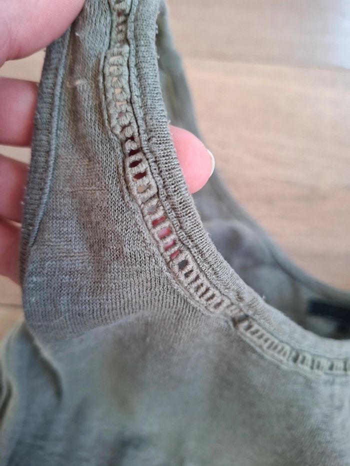 Débardeur en lin kaki taille Xs Etam - photo numéro 5