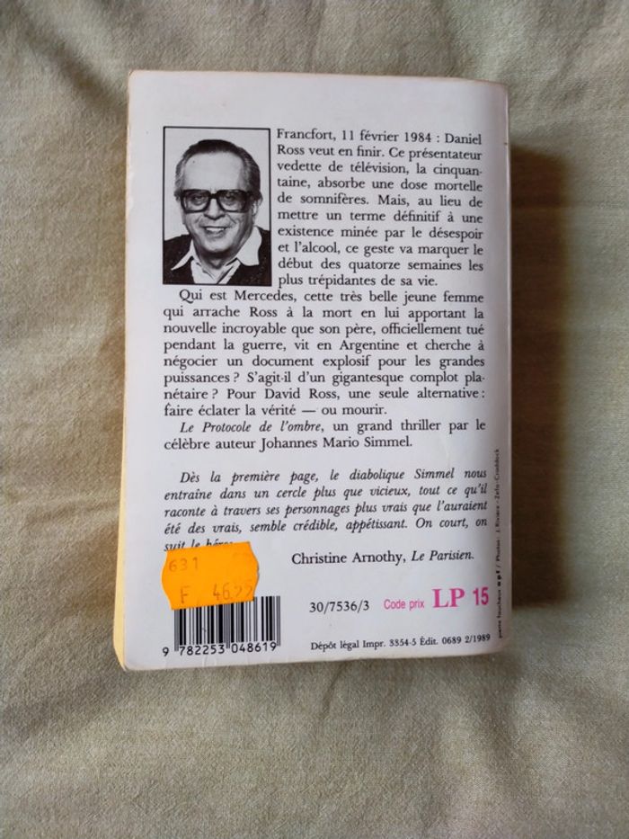 Le protocole de l'ombre de Johannes Mario Simmel - photo numéro 2