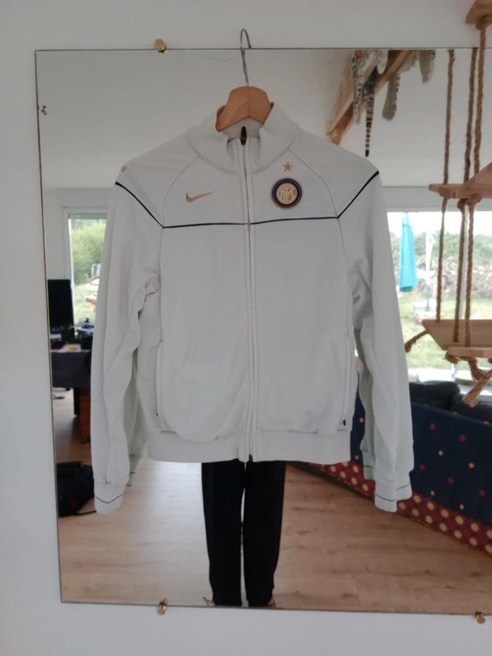Sweat zippé 12-13 ans blanc c86