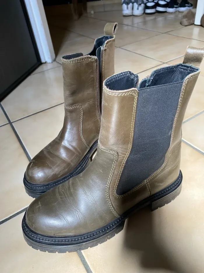 Botte kaki marron 38