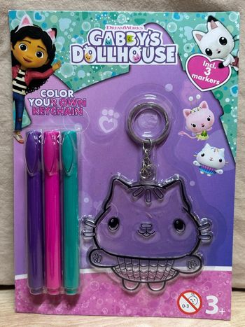 Gabby chat Porte clé à colorier p’tit chou Gabby’s Dollhouse