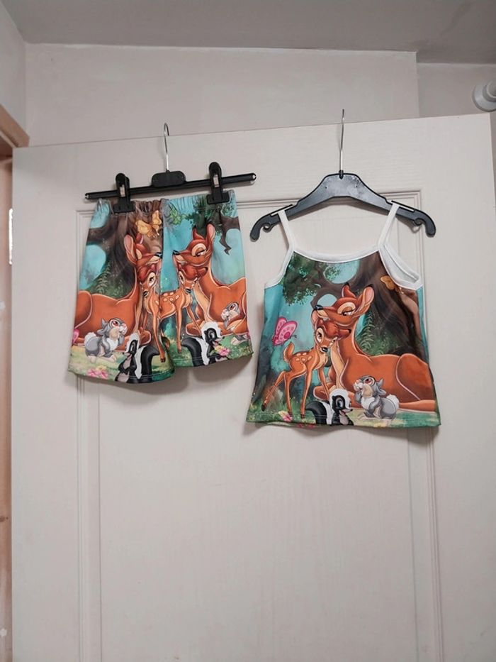 Ensemble short et Tee-shirt fille 6 ans - photo numéro 2