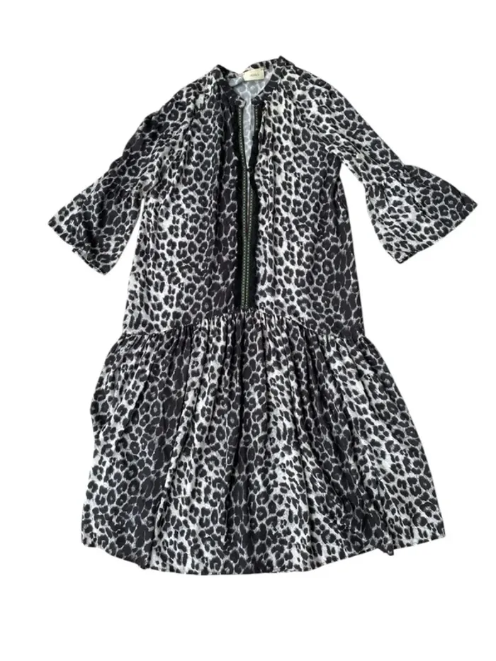 Robe large mi-longue motif léopard Vicolo taille M