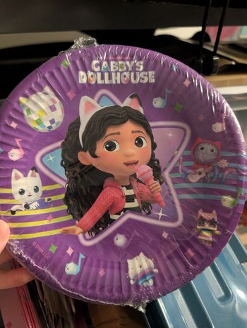 Assiettes en carton Gabby chat