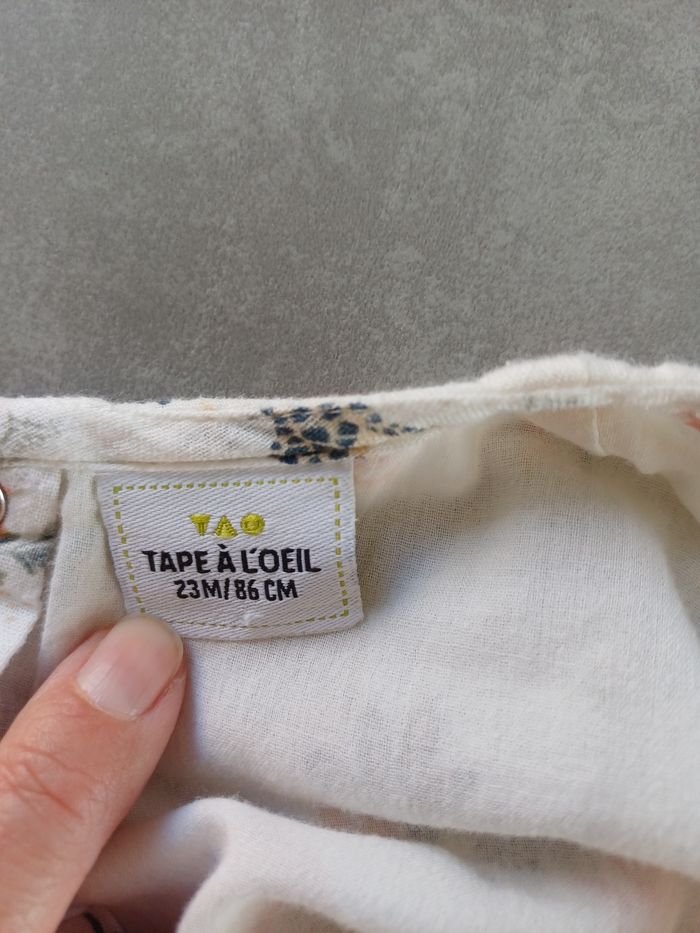 Robe manches longues imprimée savane TAO 2 ans très bon état - photo numéro 5