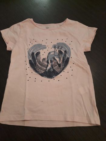 T shirt rose couronne - taille 4-5 ans