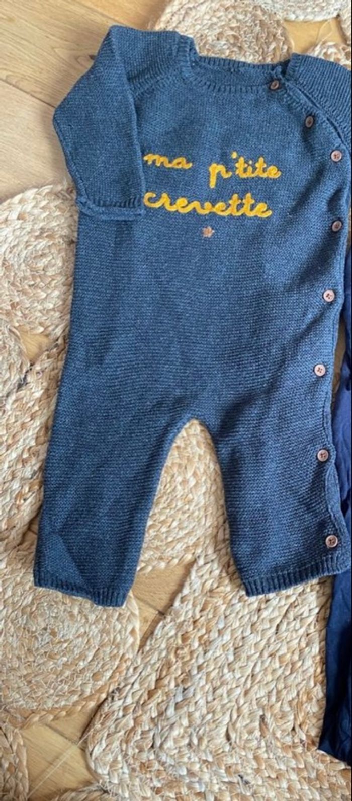 Pyjama sans pied neuf mois ma petite crevette - photo numéro 2