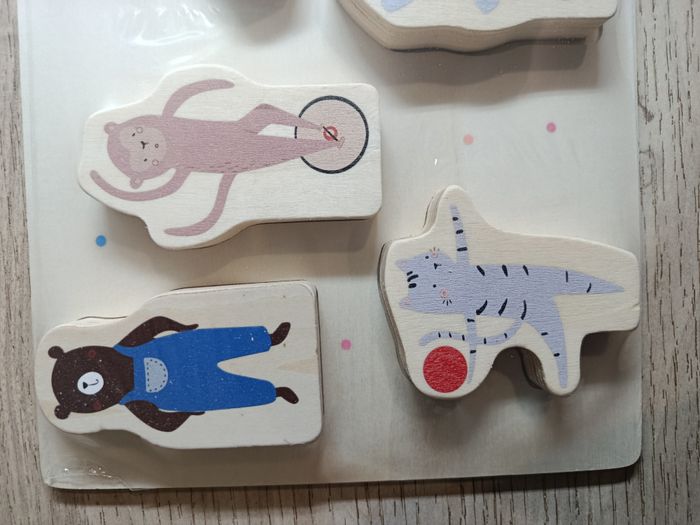 Puzzle en bois animaux du cirque - photo numéro 4