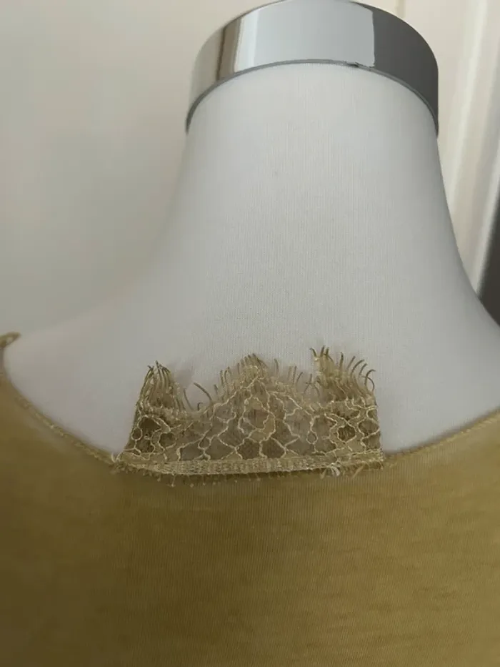 Made in italy haut top manche longue vert anis femme , taille 1/36 - photo numéro 3