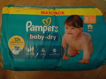 1 paquets de couches bébé Pampers baby-dry taille 3 