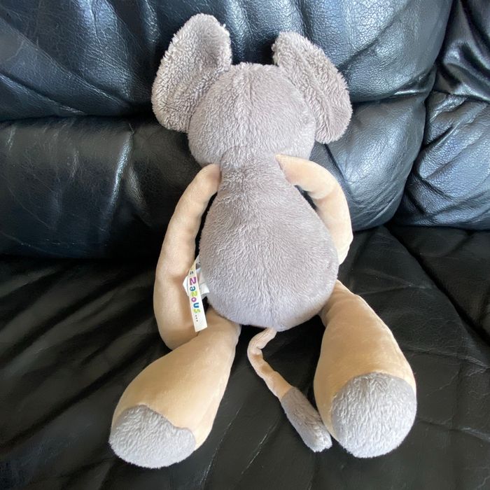 MOULIN ROTY  DOUDOU ELEPHANT LES ZAZOUS GRIS MARRON 34 CM - photo numéro 2
