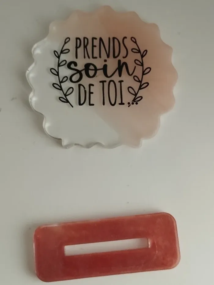 idée cadeau ornement bureau coiffeuse couvre tasse en résine abr014 - photo numéro 3