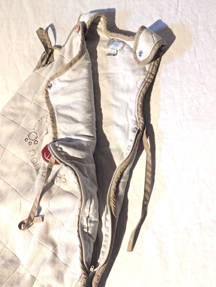 Sac Couchage Couchette Motif Quadrillages Ourson Ecriture Nounours Accessoire Petits Enfants Bébés - photo numéro 6