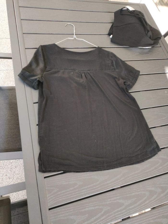 blouse tee shirt noir S manche courte - photo numéro 7