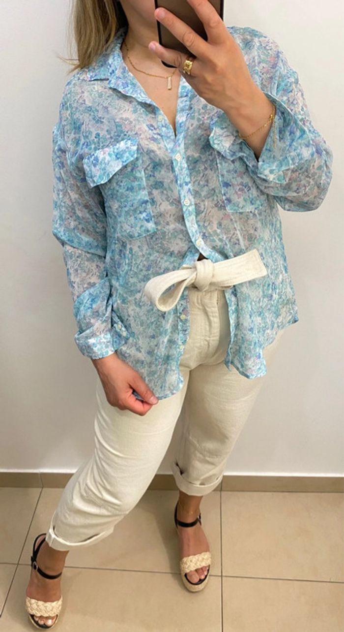 Chemise fleurie transparente - photo numéro 7
