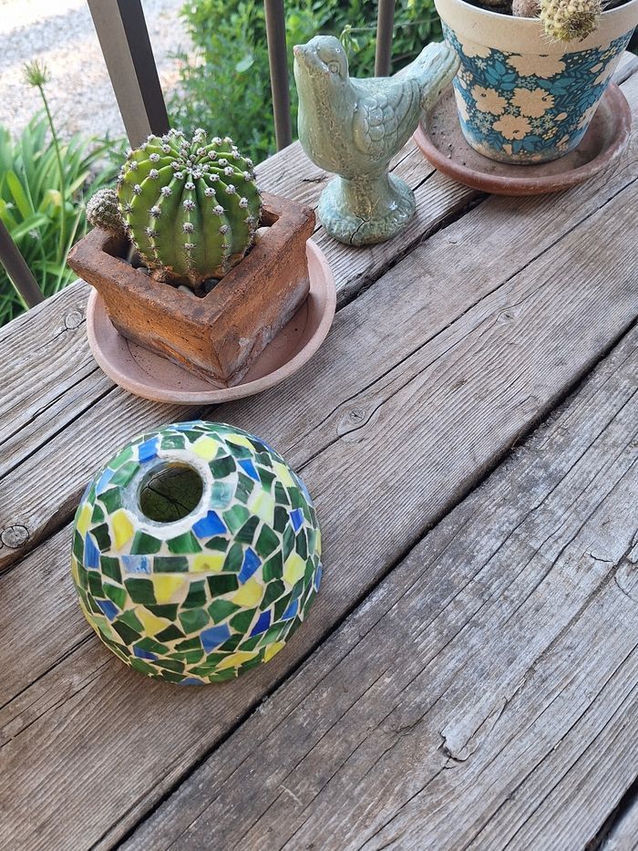 Abat jour platre et carreaux de céramique - photo numéro 4