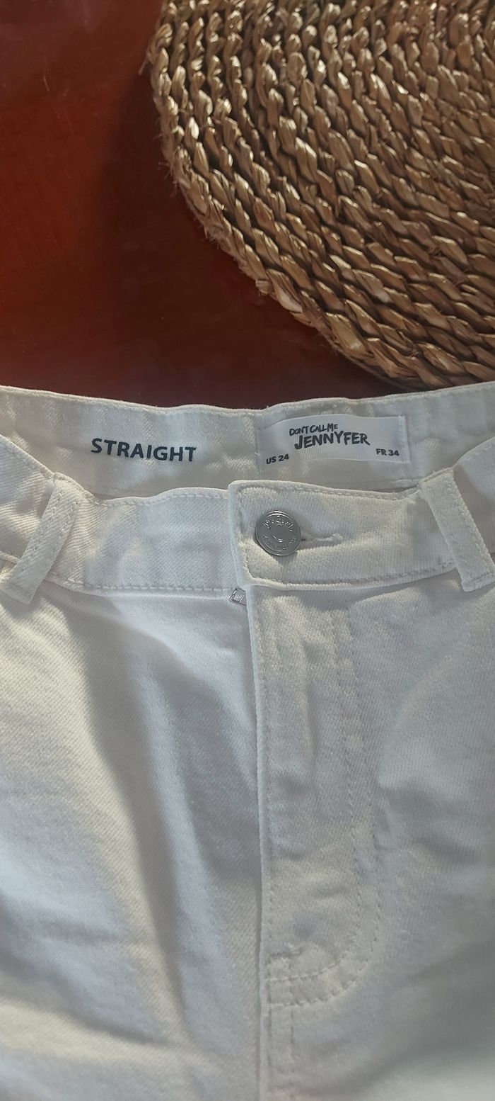 Jeans blanc straight - photo numéro 3