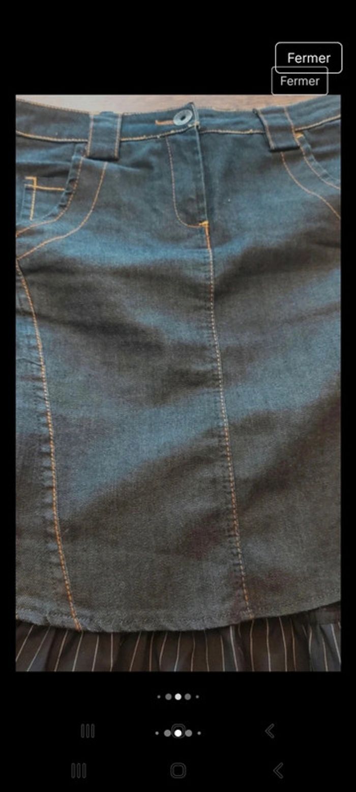 Magnifique Jupe en jeans Geisha taille M - photo numéro 8