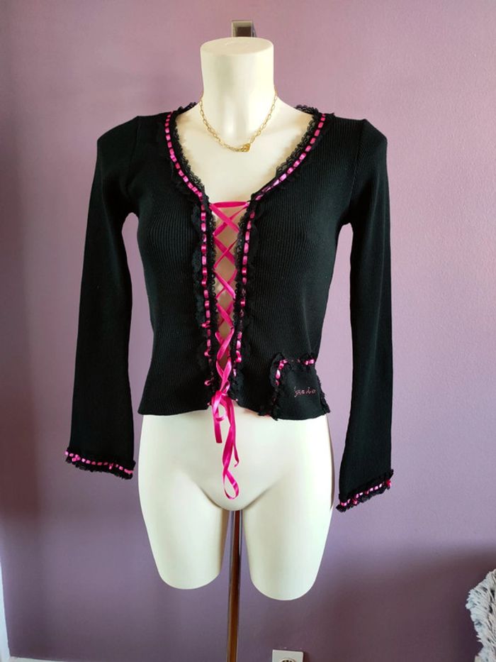 Pull corset vintage laçage Y2k - photo numéro 14