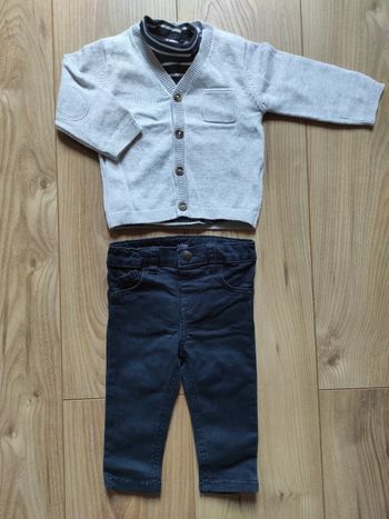 Gilet + sous pull + pantalon 9 mois Kiabi