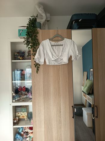 Top blanc pull and bear - Taille S 36