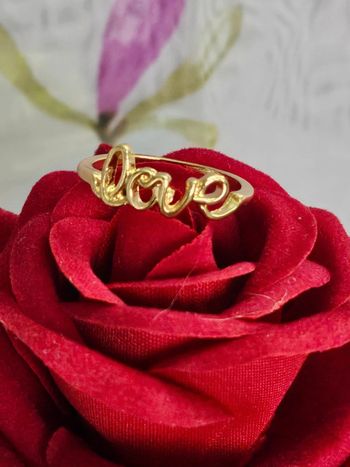 Bague "love" en acier inoxydable