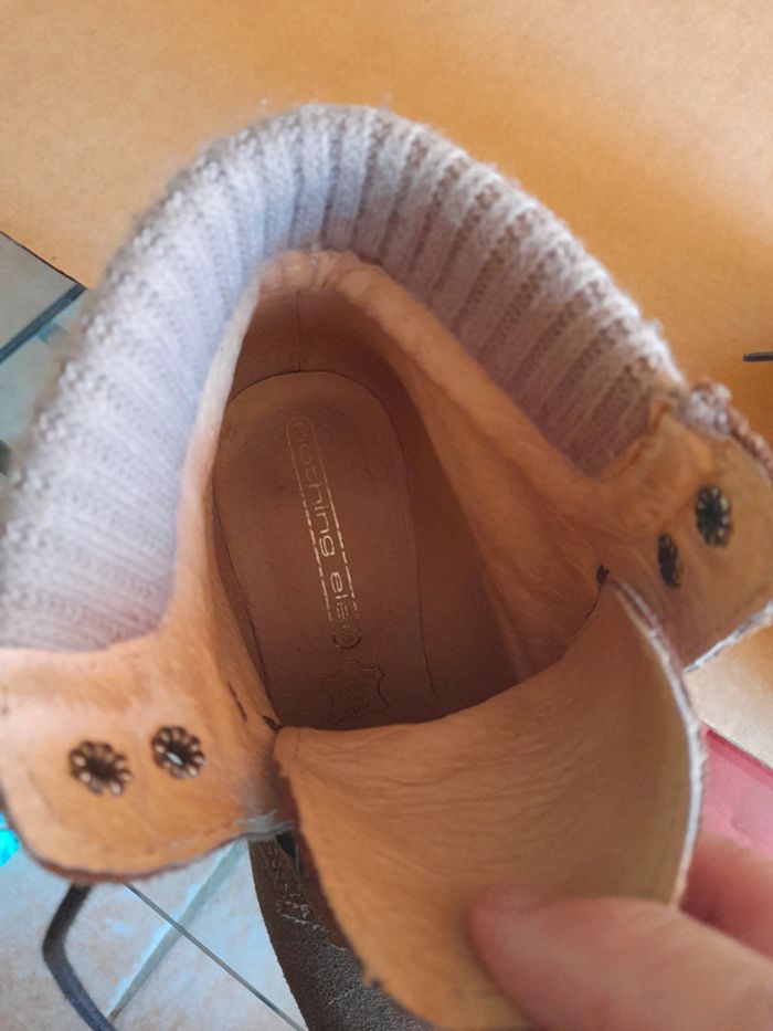 Bottines en daim talon compensé - photo numéro 3