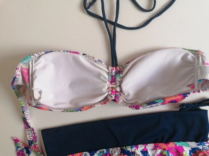 Maillot de bain 2 pièces bas taille haute le Lagon Bleu taille 40 - photo numéro 4
