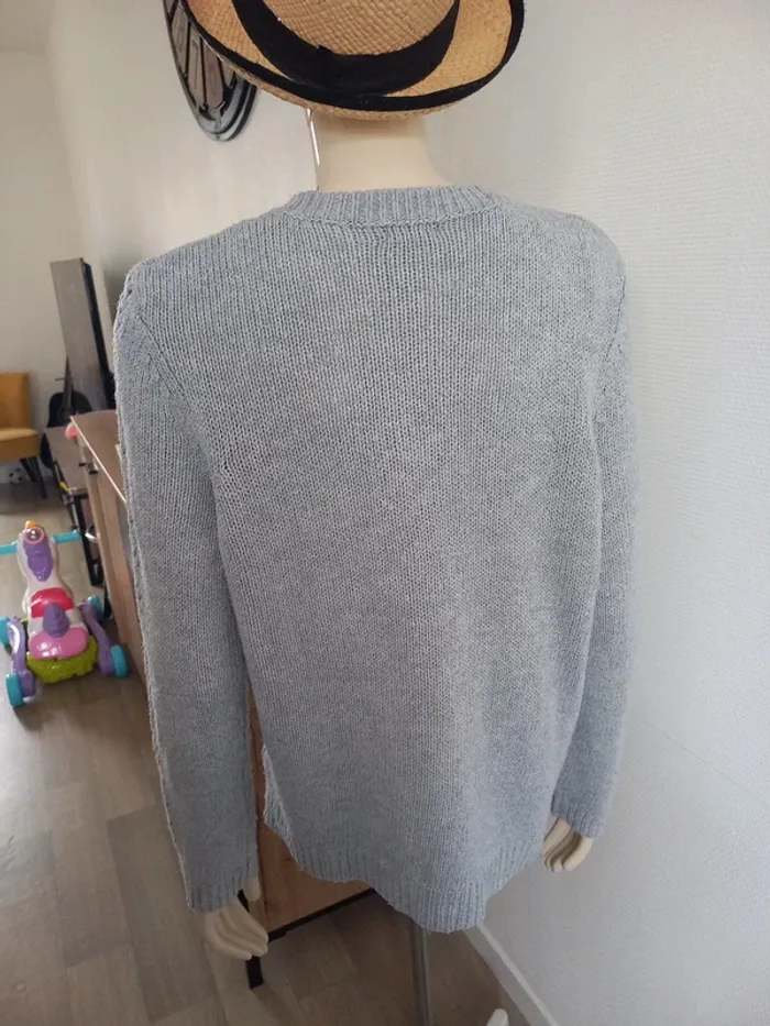 Pull gris L - photo numéro 5