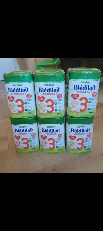 6 boîtes de lait Bledilait croissance 3
