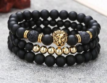 Ensemble de 3 bracelets noirs