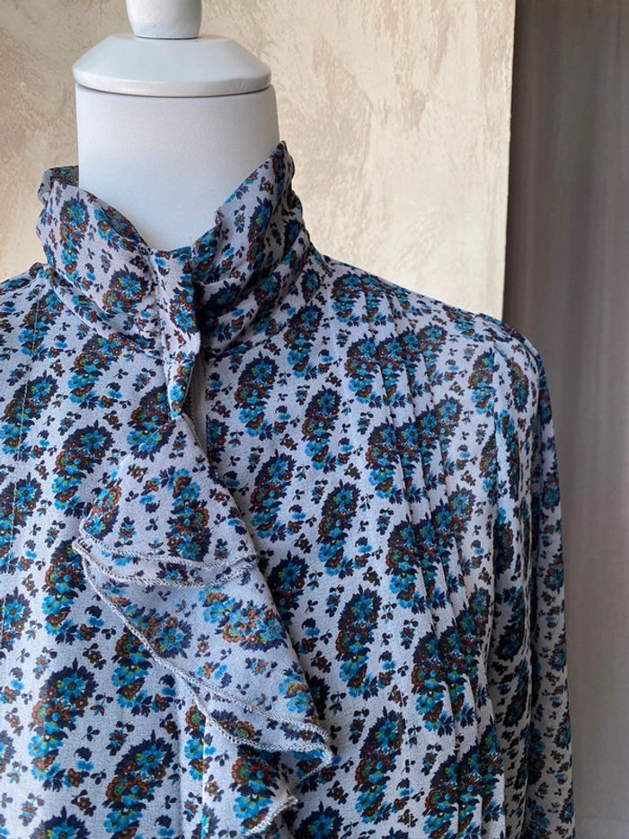 Blouse à motifs volanté Rivière de Lune M - photo numéro 6