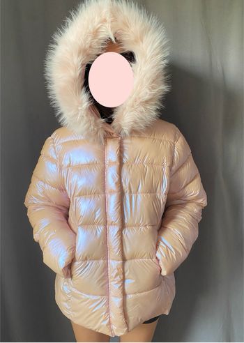 Doudoune matelassés rose claire gold nacré