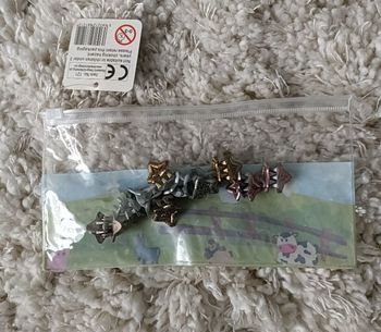 10 petites barettes étoiles et 1 trousse animaux de la ferme