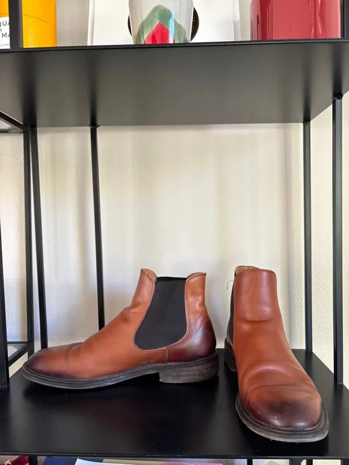 Bottines cuir Selected - taille 42 - photo numéro 2