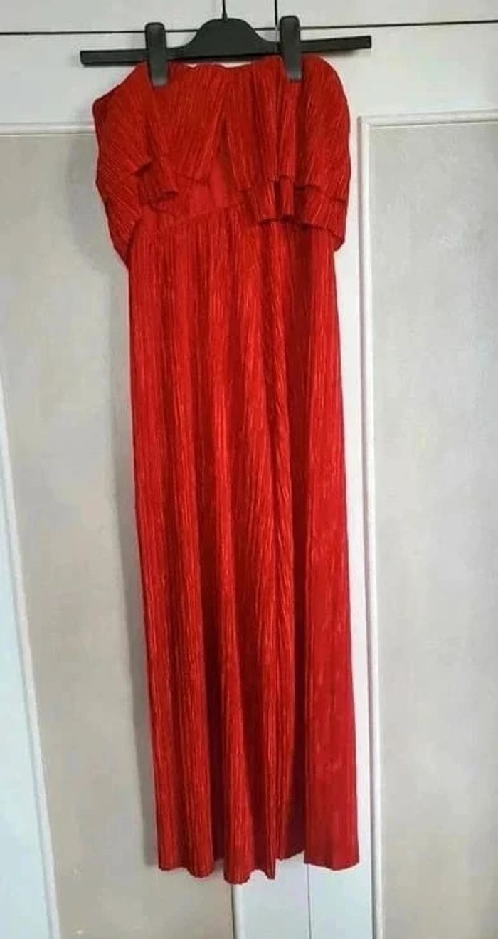 Combinaison mi longue plissée bustier Bershka - photo numéro 6